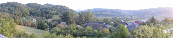 Vista Della Valle Iza Dalle Storiche Maramures Con Paesaggi Cui — Foto Stock