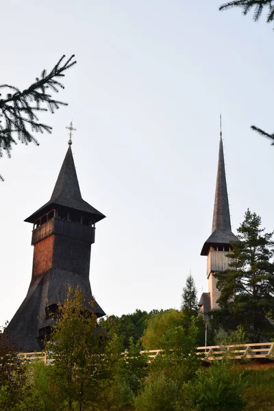 Maramures Wooden Church Barsana Belongs Large Family Romanian Wooden Churches — Stockfoto