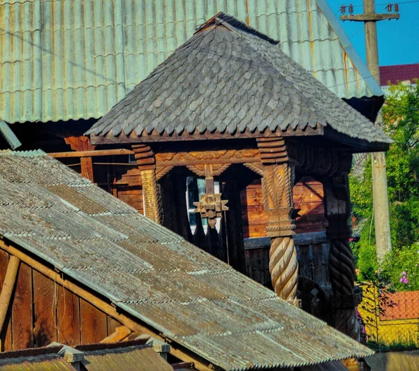 Portão Maramures Construído Madeira Carvalho Geralmente Sobre Pelo Menos Três — Fotografia de Stock