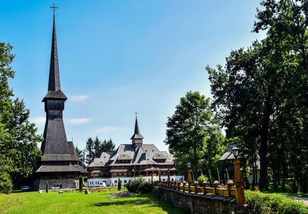 Kirken Sapanta Peri Klosteret Maramures Bygget Udelukkende Træ Med Helvedet - Stock-foto