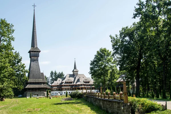 Église Monastère Sapanta Peri Maramures Entièrement Construite Bois Avec Toit — Photo