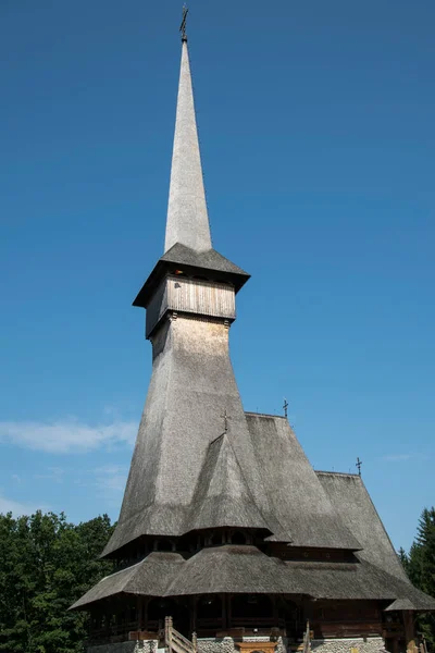 Kirken Sapanta Peri Klosteret Maramures Bygget Udelukkende Træ Med Helvedet - Stock-foto