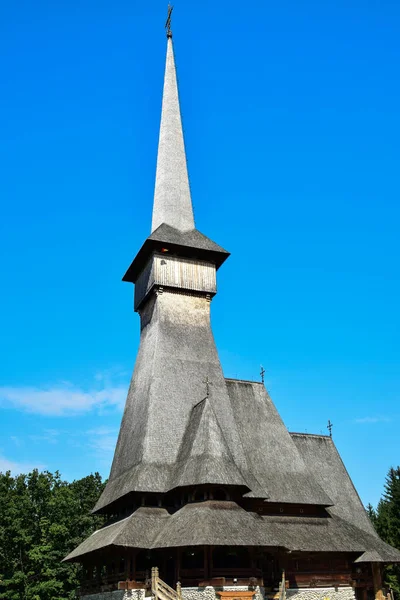 Die Kirche Des Sapanta Peri Klosters Maramures Komplett Aus Holz — Stockfoto