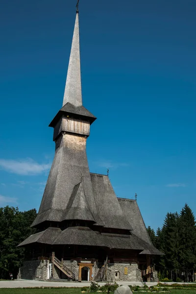 Kirken Sapanta Peri Klosteret Maramures Bygget Udelukkende Træ Med Helvedet - Stock-foto