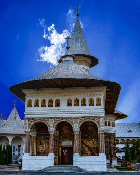 Monastère Sainte Croix Oradea Peinture Extérieure Complexe Monastique Orthodoxe Construit — Photo