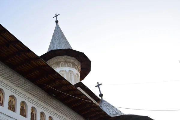 Mosteiro Santa Cruz Oradea Complexo Monástico Ortodoxo Torre Sineira Construído — Fotografia de Stock