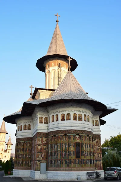 Monastère Sainte Croix Oradea Peinture Extérieure Complexe Monastique Orthodoxe Construit — Photo