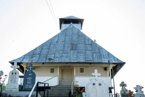 Igreja Madeira Novaci Foreign Foi Construído Sobre Fundação Igreja Construída — Fotografia de Stock