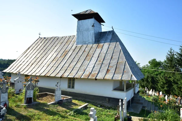 Iglesia Madera Novaci Foreign Fue Construido Sobre Base Iglesia Construida —  Fotos de Stock