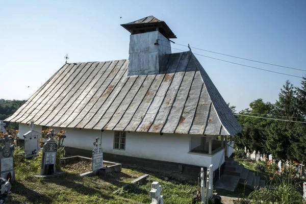 Iglesia Madera Novaci Foreign Fue Construido Sobre Base Iglesia Construida — Foto de Stock