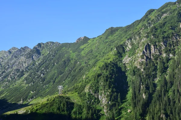 Fagaras Hory Představují Hornatý Masiv Který Součástí Jižních Karpat Němž — Stock fotografie