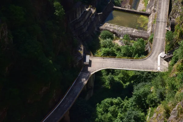 Transfagarasan Nedströms Från Vidraru Insjöns Vindskydd Reservat Med Olika Djurarter — Stockfoto