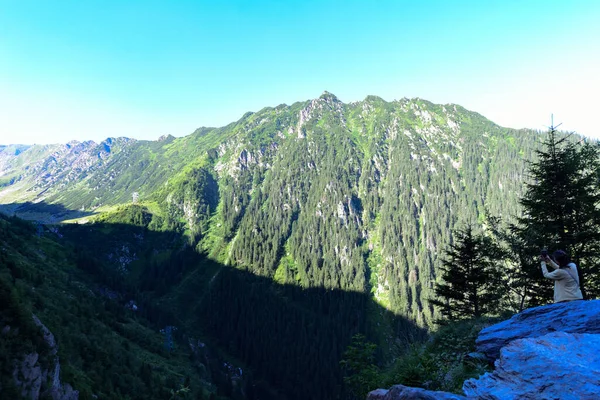 Munții Făgăraș Reprezintă Masiv Muntos Care Face Parte Din Carpații — Fotografie, imagine de stoc