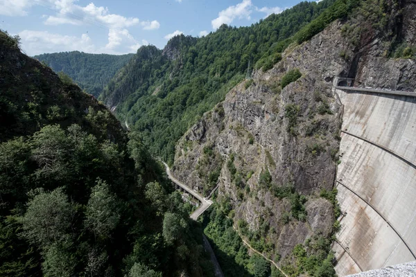 Гребля Відарру Горах Фагарас Побудована Між Схилами Плеа Відарру Виробництва — стокове фото