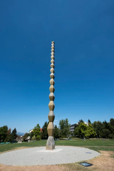 Infinite Column Endless Column Stylization Funerary Column Specific Southern Romania — Φωτογραφία Αρχείου