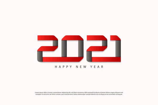 Yaratıcı 2021 Yeni Yıl Şablonu tebrik kartları, poster, bayrak, vektör illüstrasyonu. Beyaz arkaplanda izole.