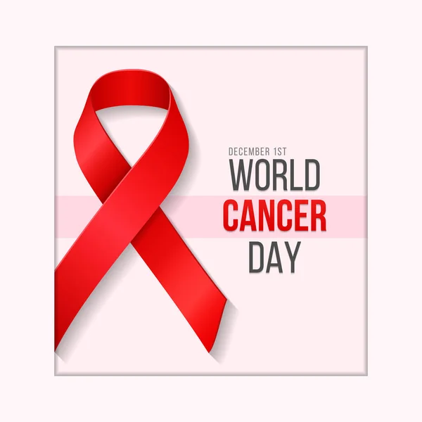 Realistic World Cancer Day Background Vector Illustration World Breast Cancer — Stock Vector