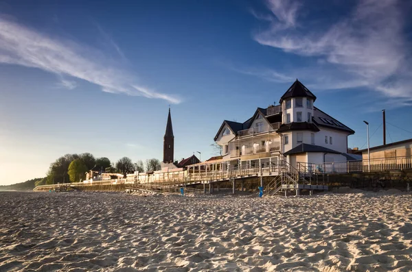 Sea Coast Feriesteder Hoteller Foran Stranden - Stock-foto