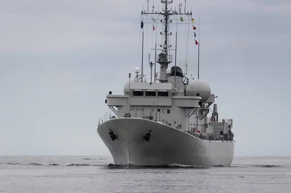Минехунтер Бельгийский Военный Корабль Уходит Море — стоковое фото