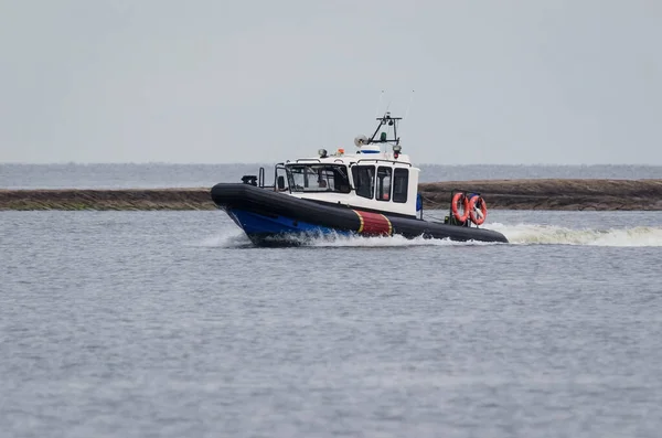 Fast Motor Boat Border Guard Boat Patrol — Stock Photo, Image