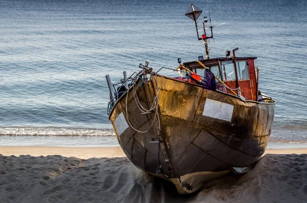 Rybářská Loď Loď Pobřeží Přístavu — Stock fotografie