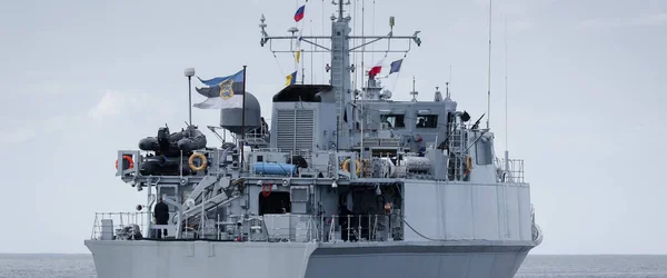 Warship Észt Haditengerészet Aknakereső Vitorlázás Tengeren — Stock Fotó