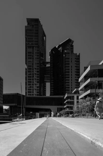 Cityscape Arquitetura Moderna Prestigiado Bairro Cidade Litorânea — Fotografia de Stock