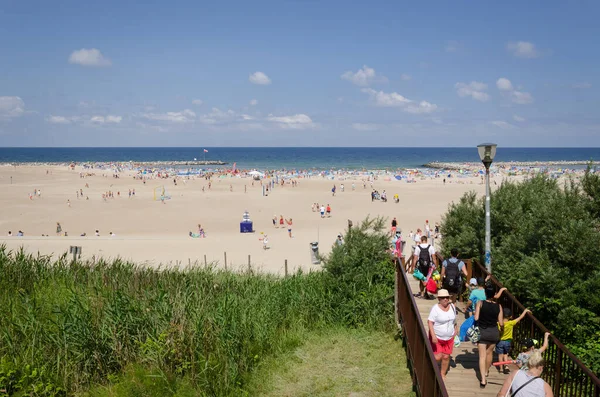 Jaroslawiec West Pomeranian Poland 2021 Wooden Entrance Sea Beach — 스톡 사진