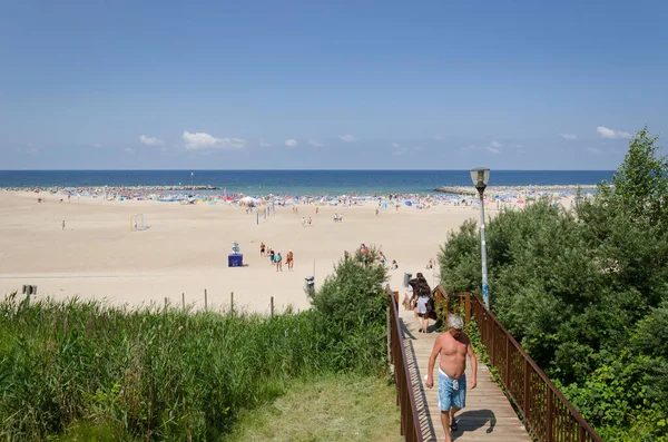 Jaroslawiec West Pomeranian Poland 2021 Wooden Entrance Sea Beach — 스톡 사진