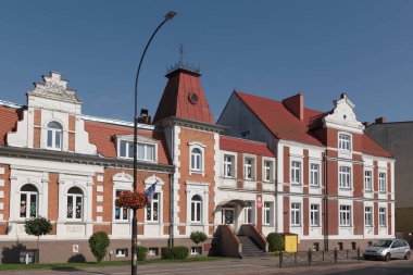 BIALOGARD, BATI POLAND - AĞUSTOS 09, 2025: Klas Arkeoloji - Belediye Anaokulu Binası