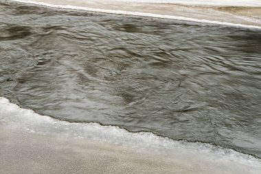 Nehirdeki Kış- Vahşi nehrin buzlu kıyıları