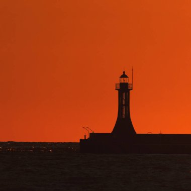 NAVİGASYON MARK - Gdynia 'da deniz kıyısında gün doğumu