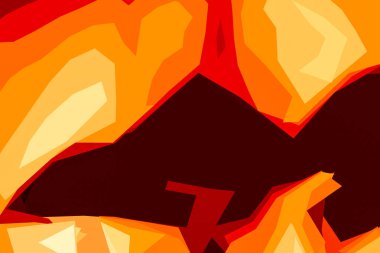 ABSTRACT - Düzensiz renkli geometrik biçimler