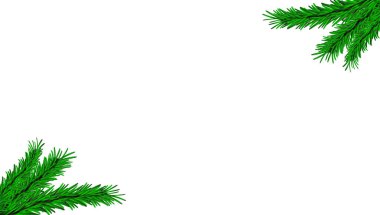 Noel hediyeleri ve ladin dalları kırmızı arka planda. Gerçekçi hediye kutuları. Güzel metin yazmak için boş alan. Soyut Tasarım. EPS10