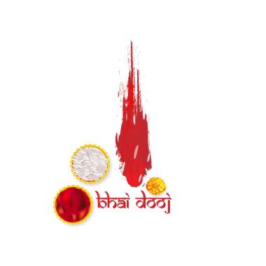 Dias sallanan yaratıcı geçmişi olan Bhai Dooj 'un vektör illüstrasyonu. Kardeş kardeş kutsal aşk festivali.