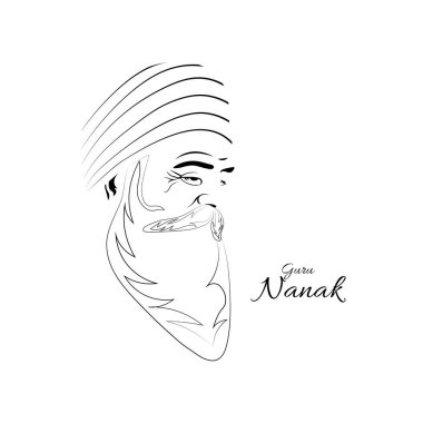 Guru Nanak Jayanti için Vektör İllüstrasyonu Guru Nanak Dev 'in doğum yıldönümü. Soyut tasarım.