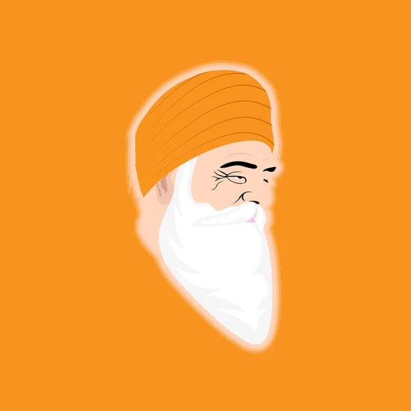 Vektorillustration Für Guru Nanak Jayanti Zum Geburtstag Von Guru Nanak — Stockvektor