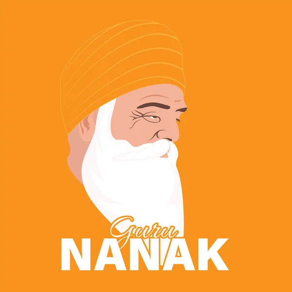 Vector Illustratie Voor Guru Nanak Jayanti Geboortedag Van Guru Nanak — Stockvector