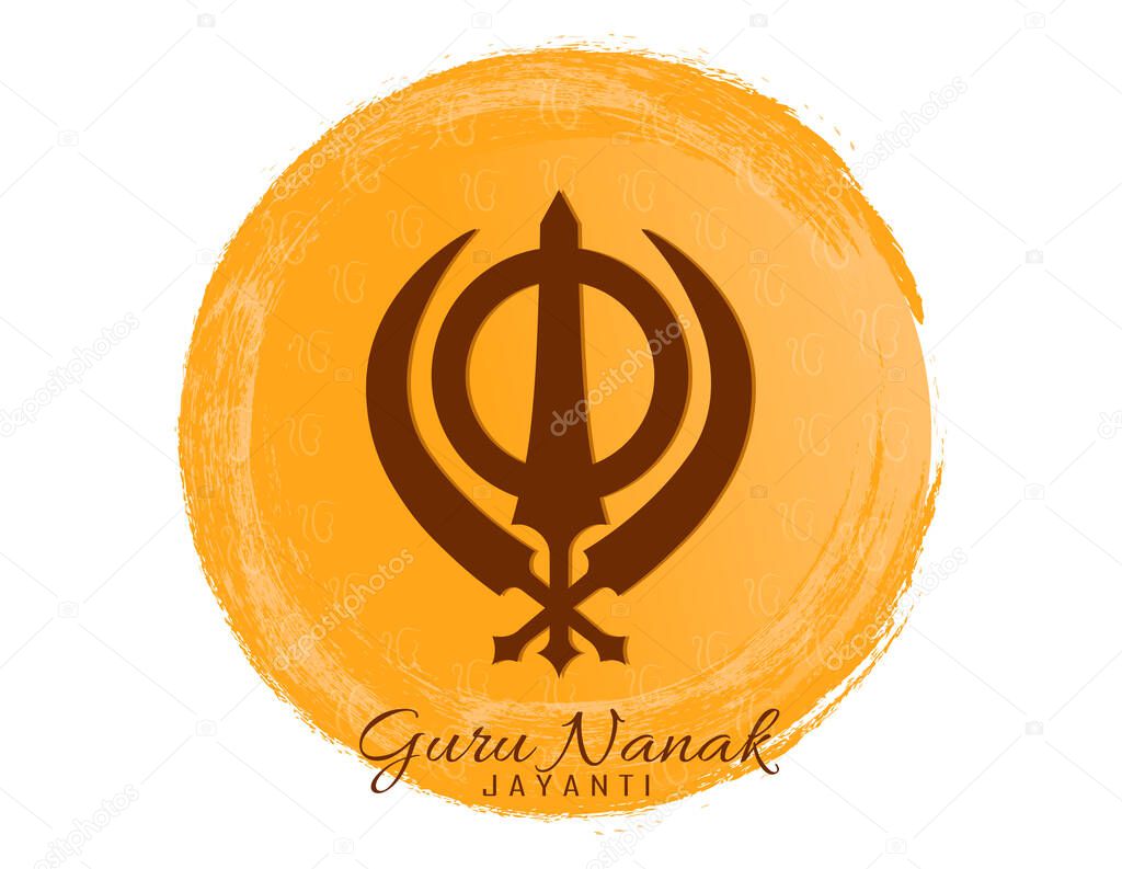 Vector Illustration for Guru Nanak Jayanti the birth anniversary of Guru Nanak dev ji. Abstract design.