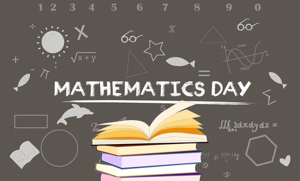 수학의 월요일은 Srinivasa Ramanujan Illustration 평원의 기념일에 나타난다 — 스톡 벡터