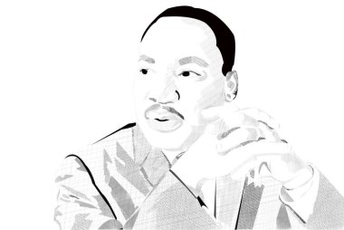 Vektör illüstrasyonu Martin Luther King Günü tebrik kartı - Amerikan bayrağı soyut arkaplan