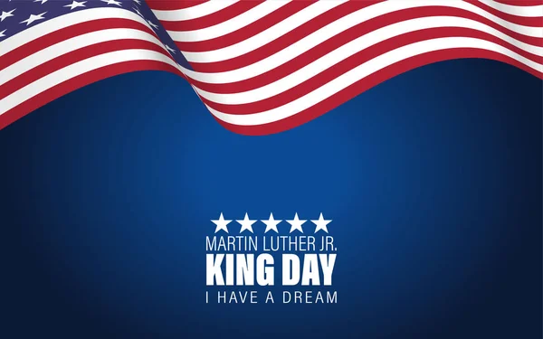 Vector Illustratie Martin Luther King Day Wenskaart Amerikaanse Vlag Abstracte — Stockvector