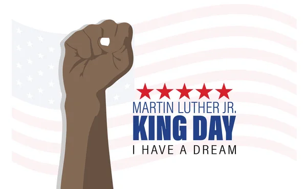 Martin Luther King Dag Wenskaart Heb Een Droom Inspirerende Citaat — Stockvector