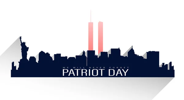 Vektorillustration Zum 911 Jahrestag Des Patriotentages Usa Patriot Day Banner — Stockvektor