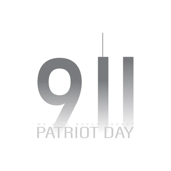 Usa 911 Patriot Day Sztandar Wieżami Wysokiego Wzrostu Nowym Jorku — Wektor stockowy