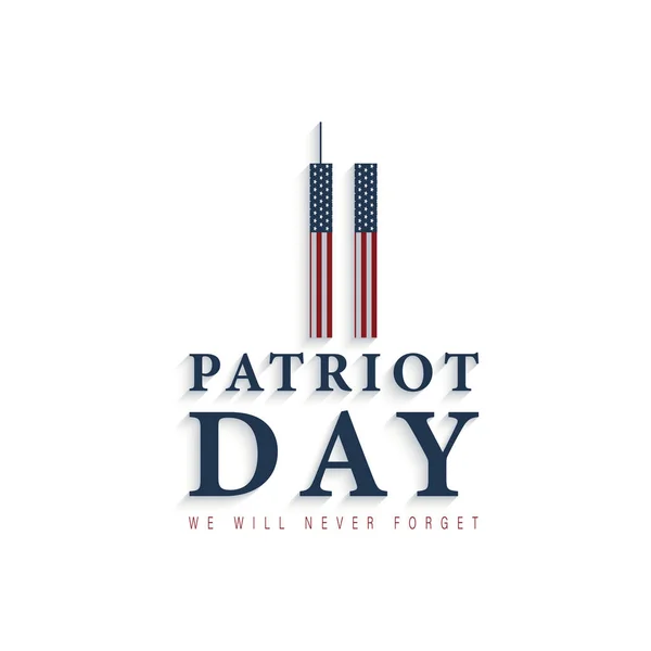 Usa 911 Patriot Day Banner Met Hoge Torens Van New — Stockvector