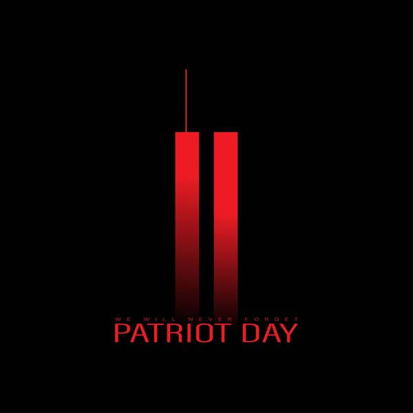 Ηπα 911 Patriot Day Banner Πύργους Υψηλής Ανόδου Της Νέας — Διανυσματικό Αρχείο