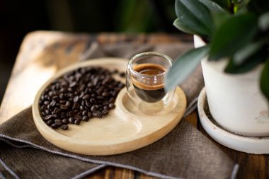 Background of Rest and enjoy coffee at a coffee shop.