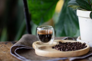 Background of Rest and enjoy coffee at a coffee shop.