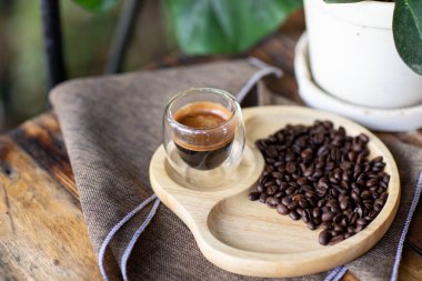 Background of Rest and enjoy coffee at a coffee shop.